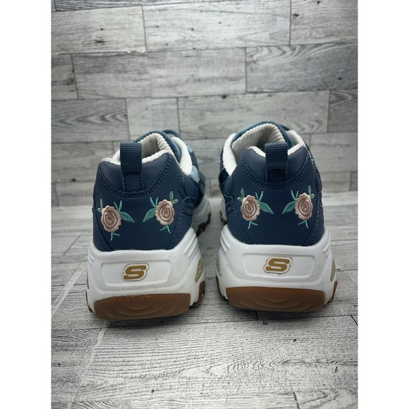 Skechers D'Lites 13084 Blue Casual Sneaker Shoes Women Size 9 - Picture 6 of 13